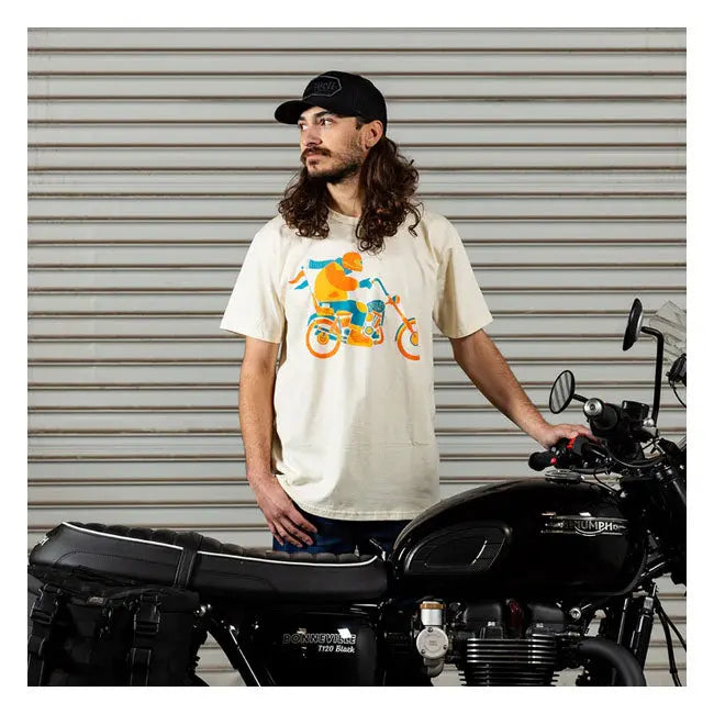 Biltwell Howdy T-Shirt Off White - FREE UK Shipping, FREE 365 Day Returns | Moto Central