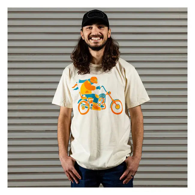 Biltwell Howdy T-Shirt Off White - FREE UK Shipping, FREE 365 Day Returns | Moto Central