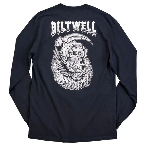 Biltwell Creep Long Sleeves T-Shirt Black - rear view