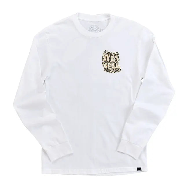 Biltwell Decay Long Sleeves T-Shirt White - FREE UK Shipping, FREE 365 Day Returns | Moto Central