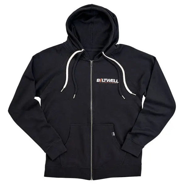 Biltwell Bolts Zip Hoodie Black - front view