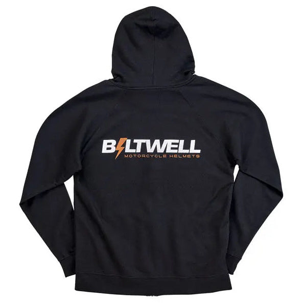 Biltwell Bolts Zip Hoodie Black - rear view