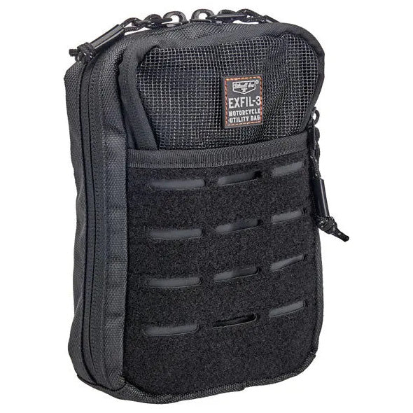 Biltwell Exfil-3 Bag Black - three-quarter front view