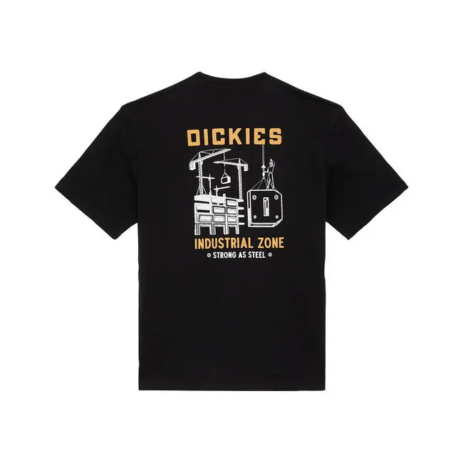 Dickies Industrial Zone T-Shirt Black - FREE UK Shipping, FREE 365 Day Returns | Moto Central