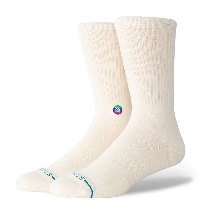 Stance Love Crew Socks White FREE UK Delivery, FREE 365 Day Returns | Moto Central