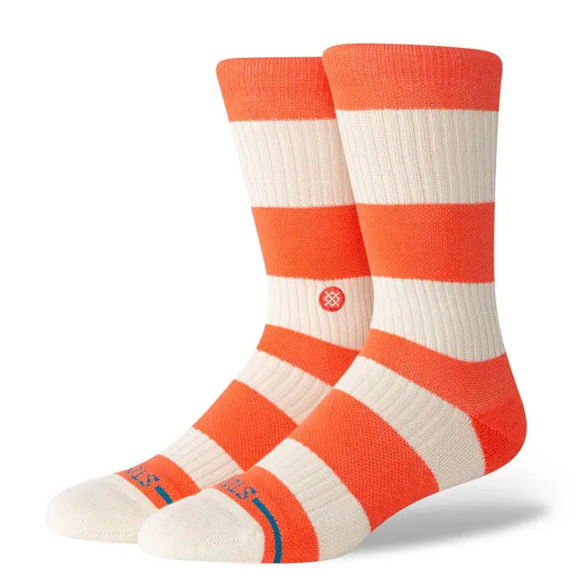 Stance Fred Crew Socks Orange / White FREE UK Delivery, FREE 365 Day Returns | Moto Central