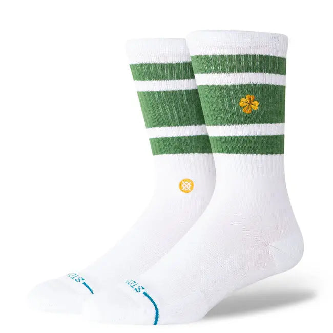 Stance Feelin Lucky Crew Socks Green FREE UK Delivery, FREE 365 Day Returns | Moto Central