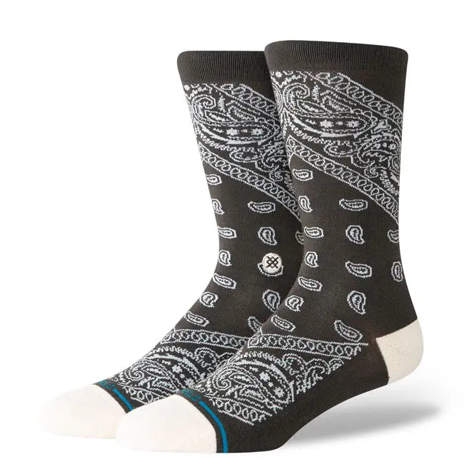 Stance Barrio Crew Socks Washed Black FREE UK Delivery, FREE 365 Day Returns | Moto Central