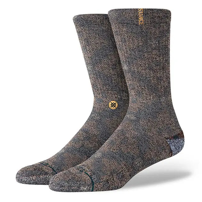 Stance San Lucas Crew Socks Dark Brown FREE UK Delivery, FREE 365 Day Returns | Moto Central