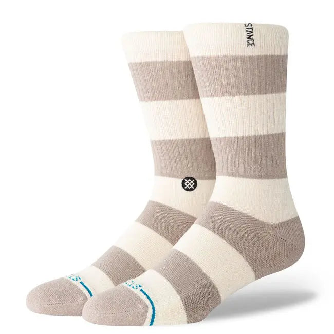 Stance Stacked Up Crew Socks String Grey FREE UK Delivery, FREE 365 Day Returns | Moto Central