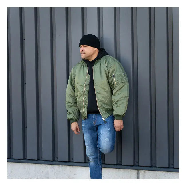 Army Surplus MA-1 Bomber Flight Jacket Green FREE UK Delivery, FREE 365 Day Returns | Moto Central