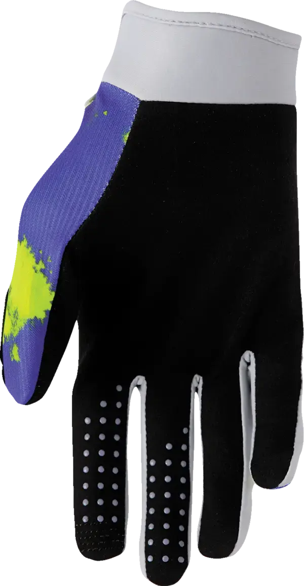 Thor Launchmode Bleach Textile Gloves Acid / Black / Grey / Purple - FREE UK Shipping, FREE 365 Day Returns | Moto Central