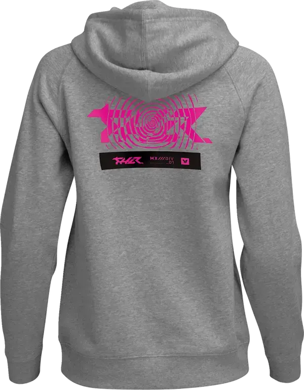 Thor Ladies Mind Control Pullover Hoodie Heather Grey - FREE UK Shipping, FREE 365 Day Returns | Moto Central