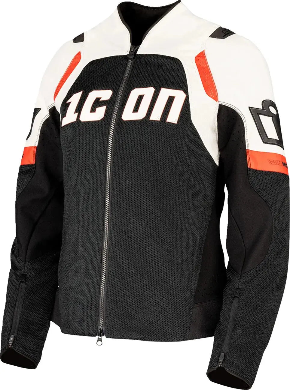 Icon Contra 3 Ladies Textile Jacket Black / Orange / White - FREE UK Shipping, FREE 365 Day Returns | Moto Central