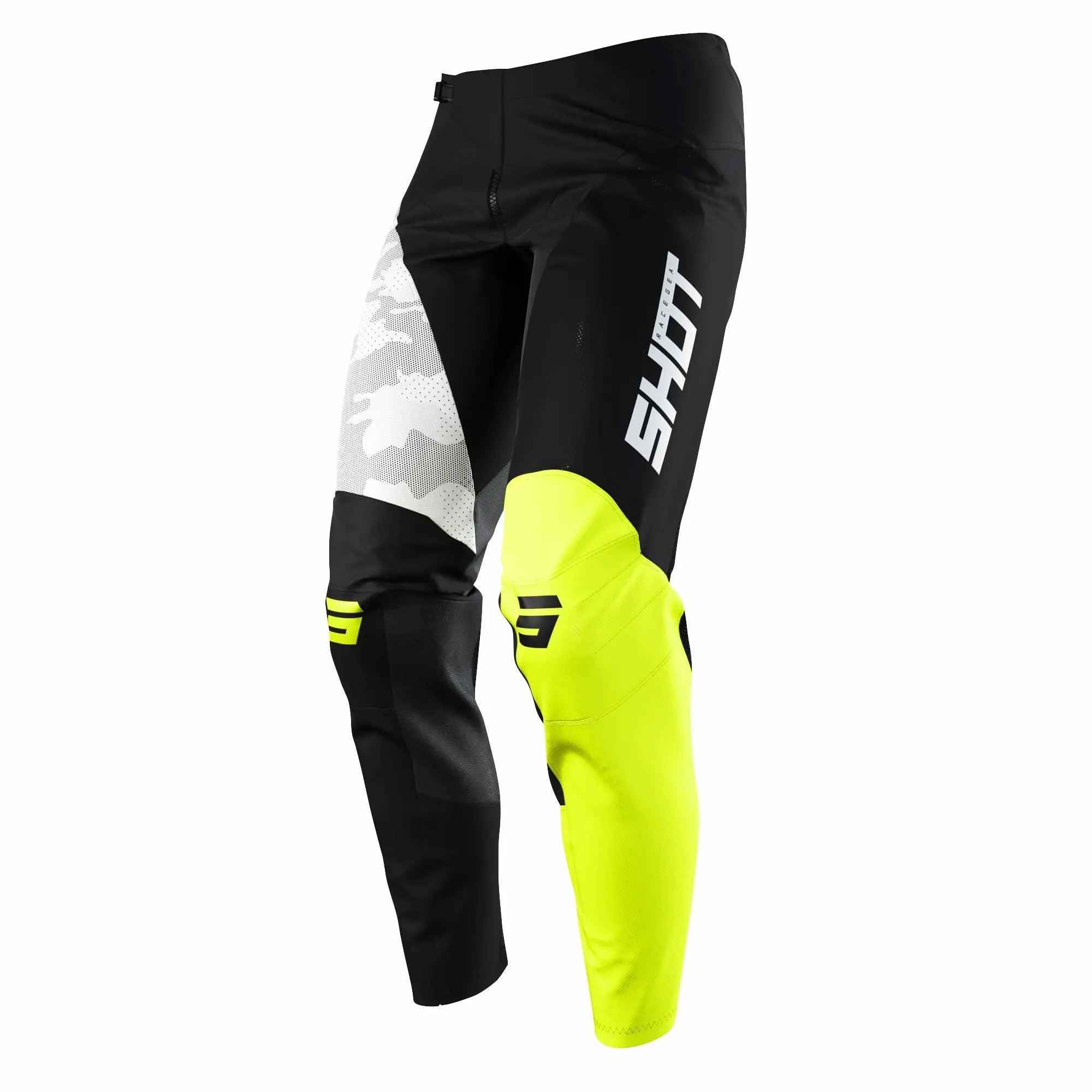 Shot Contact Trouser Camo / Neon Yellow - FREE UK Shipping, FREE 365 Day Returns | Moto Central