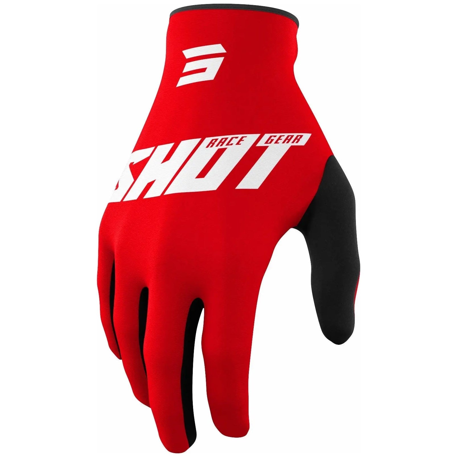 Shot Raw Gloves Burst Red - FREE UK Shipping, FREE 365 Day Returns | Moto Central