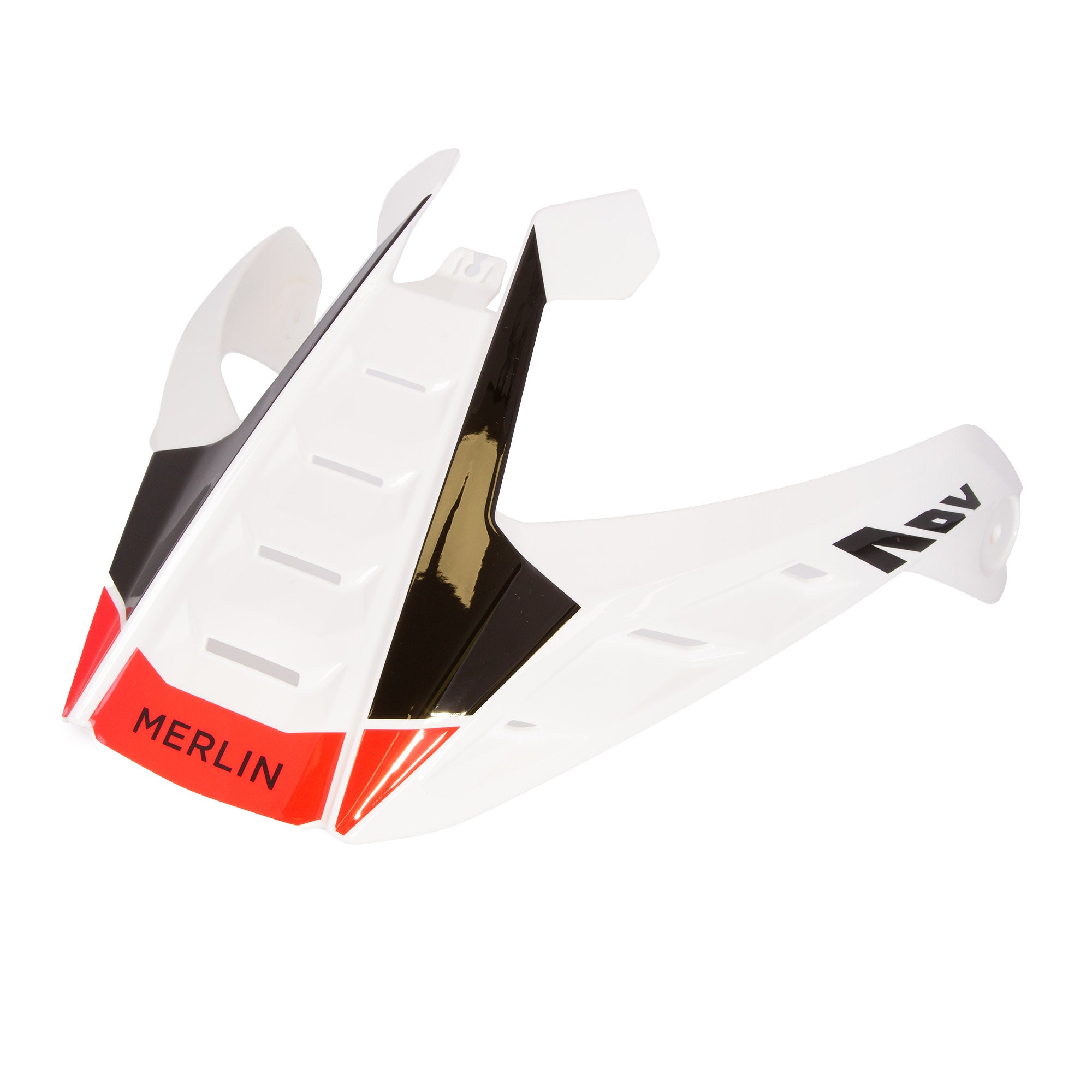 Merlin Adventure Helmet Peak Block White / Red FREE UK Delivery, FREE 365 Day Returns | Moto Central