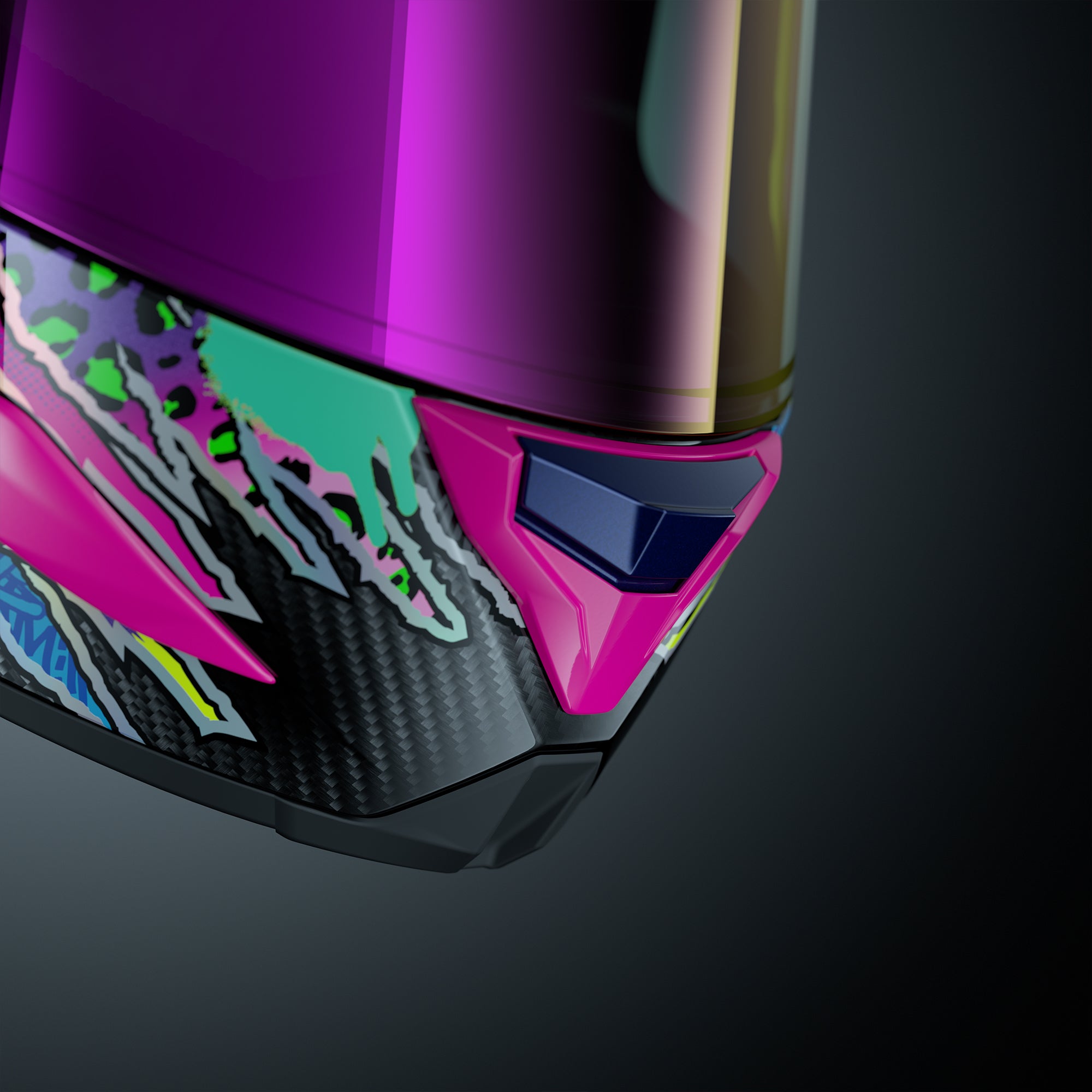 Shark Aeron Fawn Carbon / Violet / Yellow - FREE UK Shipping, FREE 365 Day Returns | Moto Central