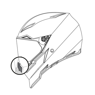 AGV AX8 Dual Evo Breath Deflector Black