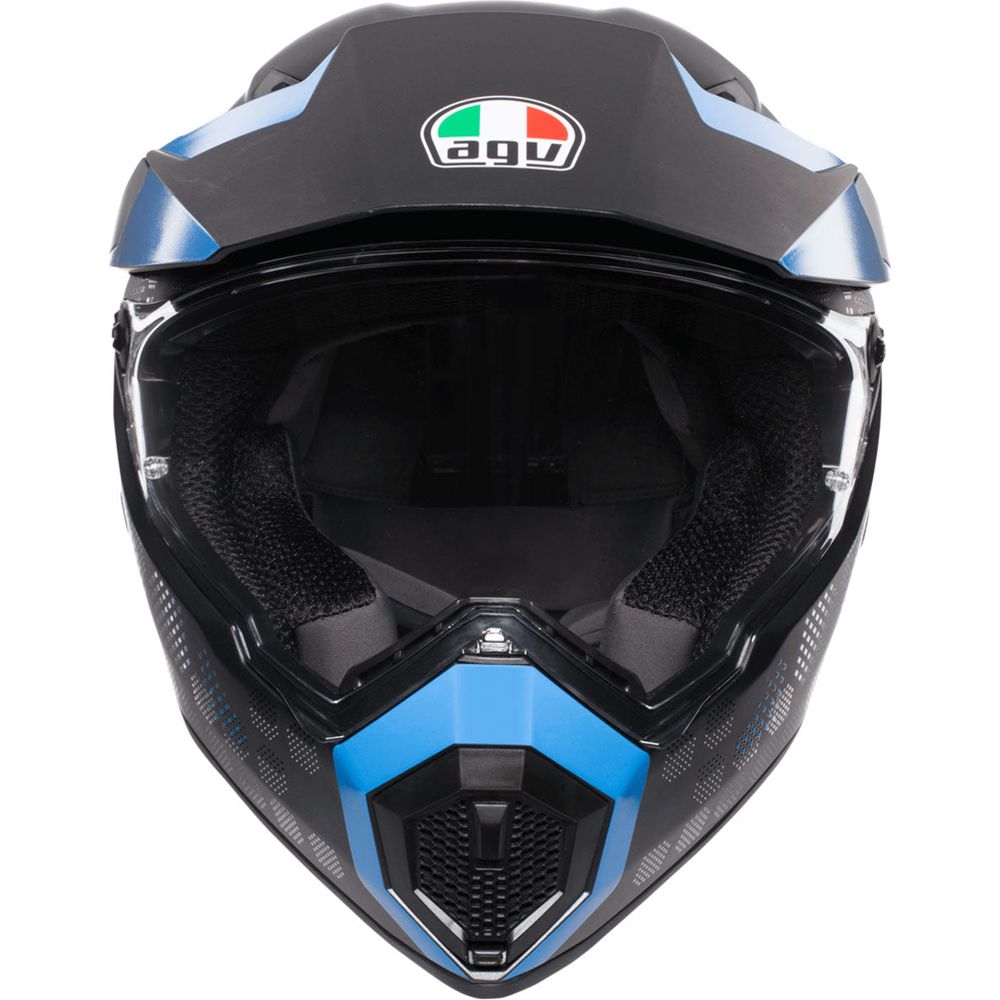 AGV AX9 Antartica Matt Black / Cyan