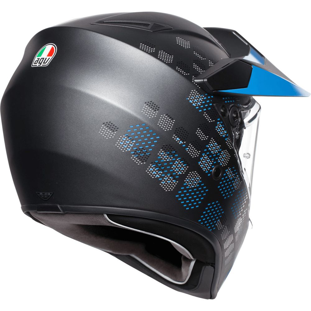 AGV AX9 Antartica Matt Black / Cyan