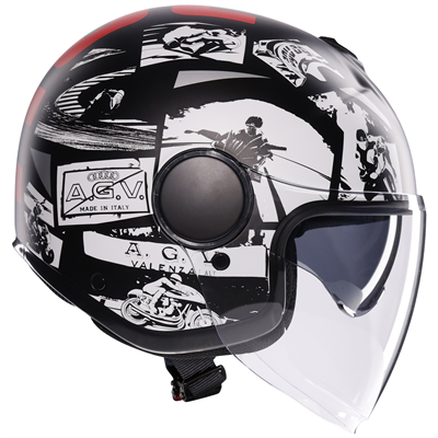 AGV Eteres History Matt Black / White / Red
