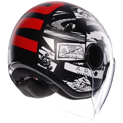 AGV Eteres History Matt Black / White / Red