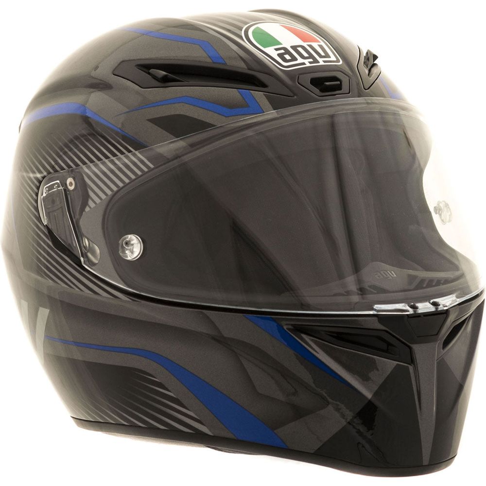 AGV GT Veloce TXT Full Face Helmet Black/Gunmetal/Blue FREE Delivery