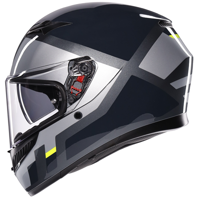 AGV K3 ECE 22.06 Shade Grey / Fluo Yellow