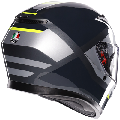 AGV K3 ECE 22.06 Shade Grey / Fluo Yellow