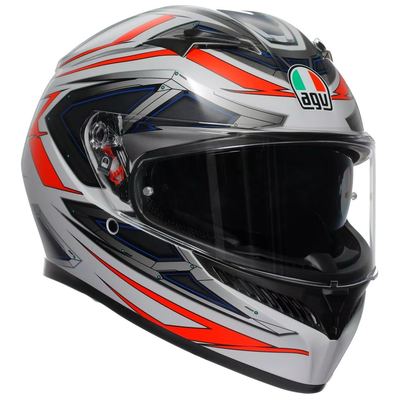 AGV K3 Space White / Fluo Red