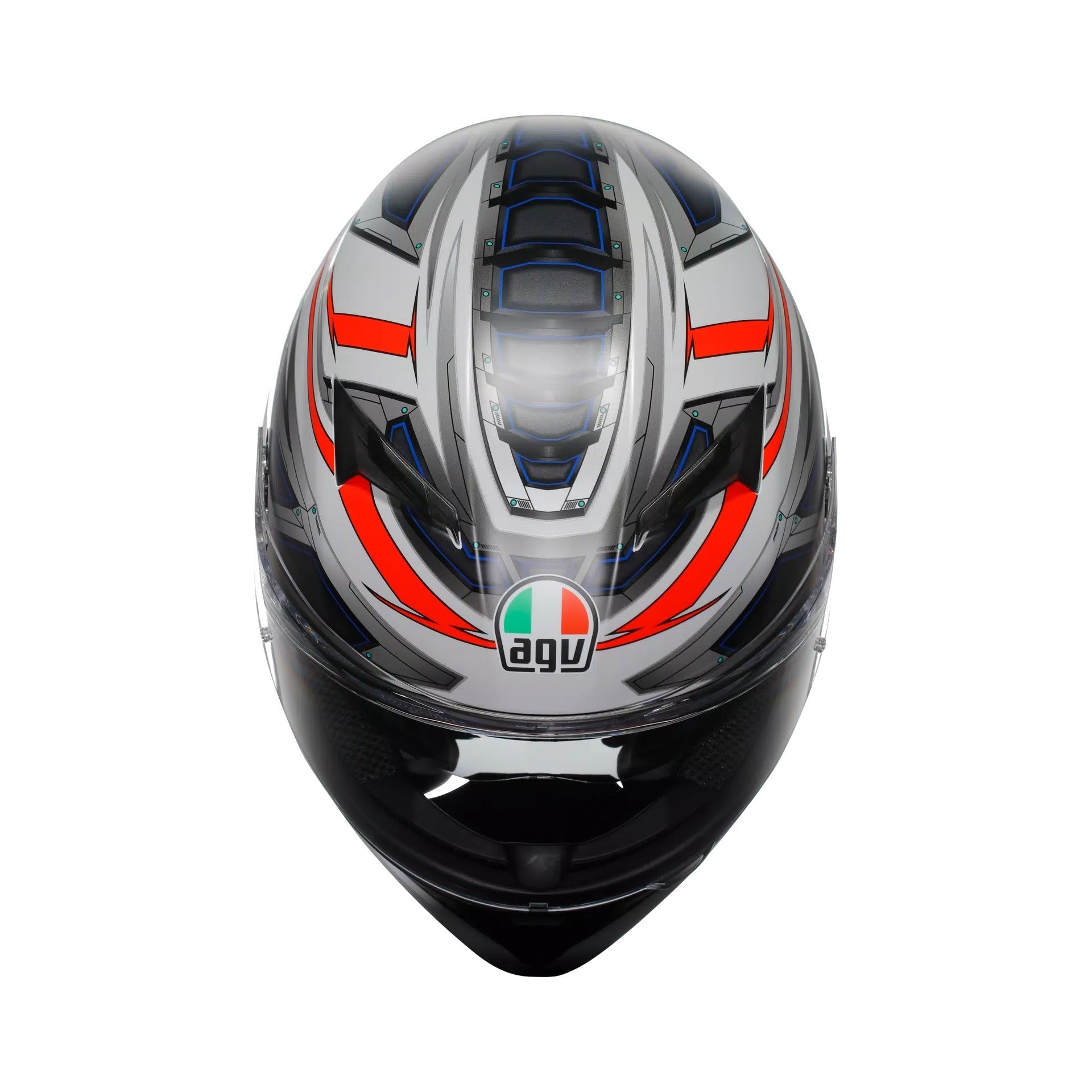 AGV K3 Space White / Fluo Red