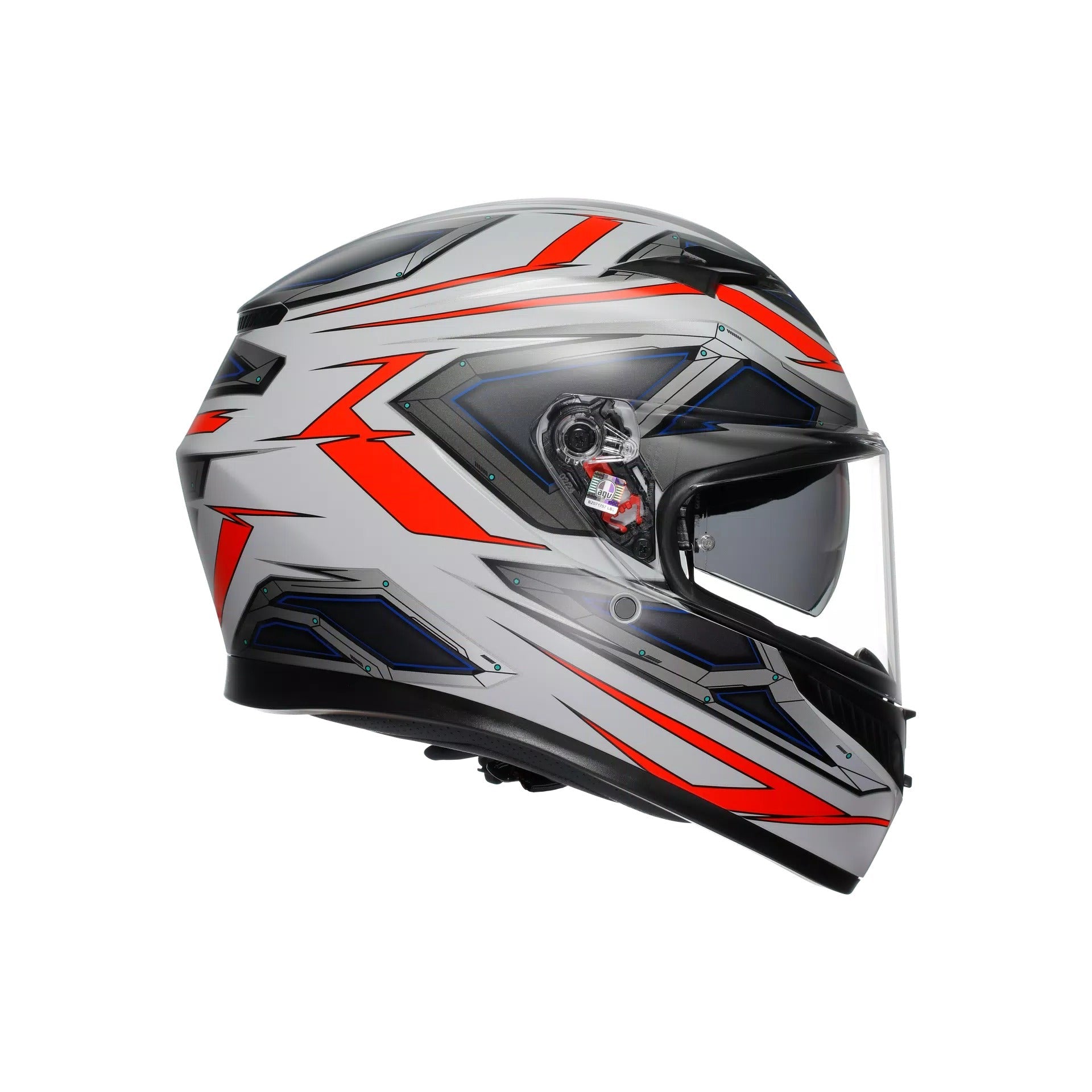 AGV K3 Space White / Fluo Red