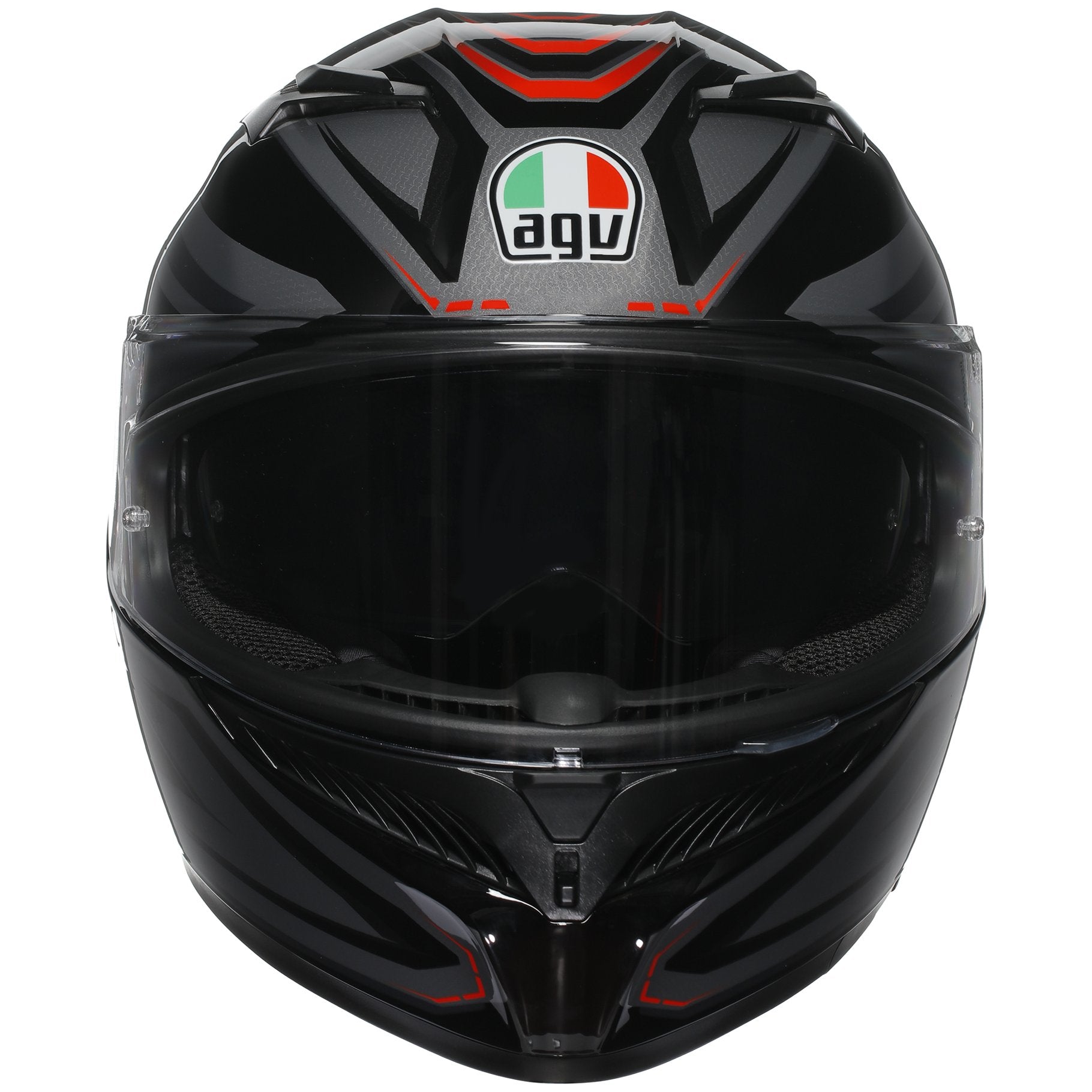 agv k3 2.6 AGV K3 Syth Full Face Helmet Black/Red FREE Delivery, 365 Day Returns