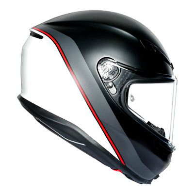 AGV K6 Minimal Pure Matt Black / White / Red