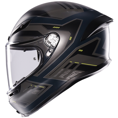 AGV K6-S Enhance Matt Grey / Fluo Yellow