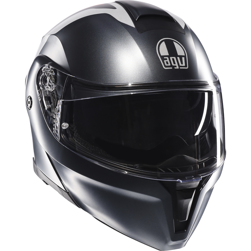 AGV Streetmodular Resia Grey / Silver / Red