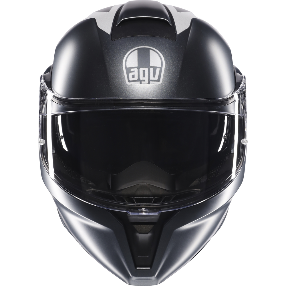 AGV Streetmodular Resia Grey / Silver / Red