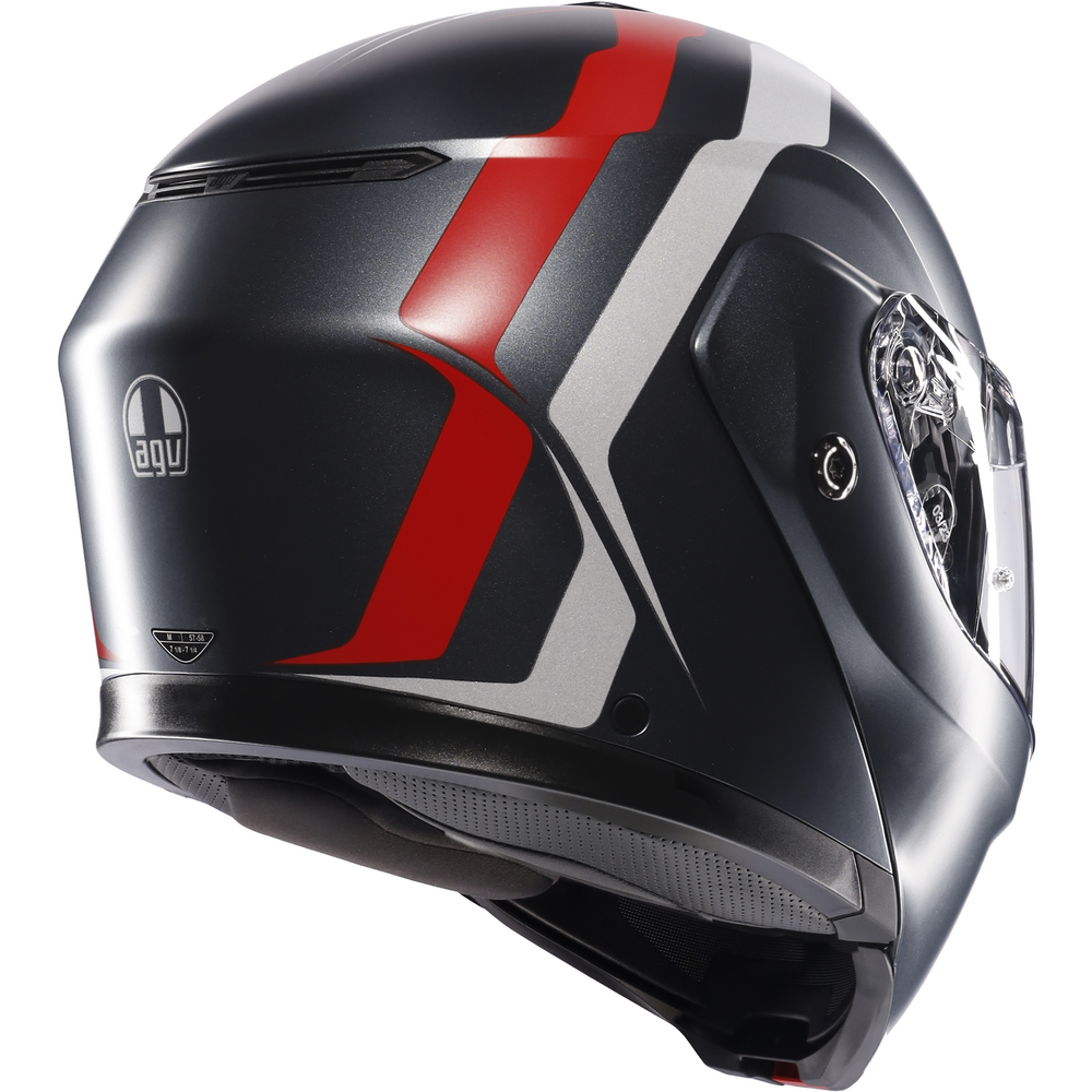 AGV Streetmodular Resia Grey / Silver / Red