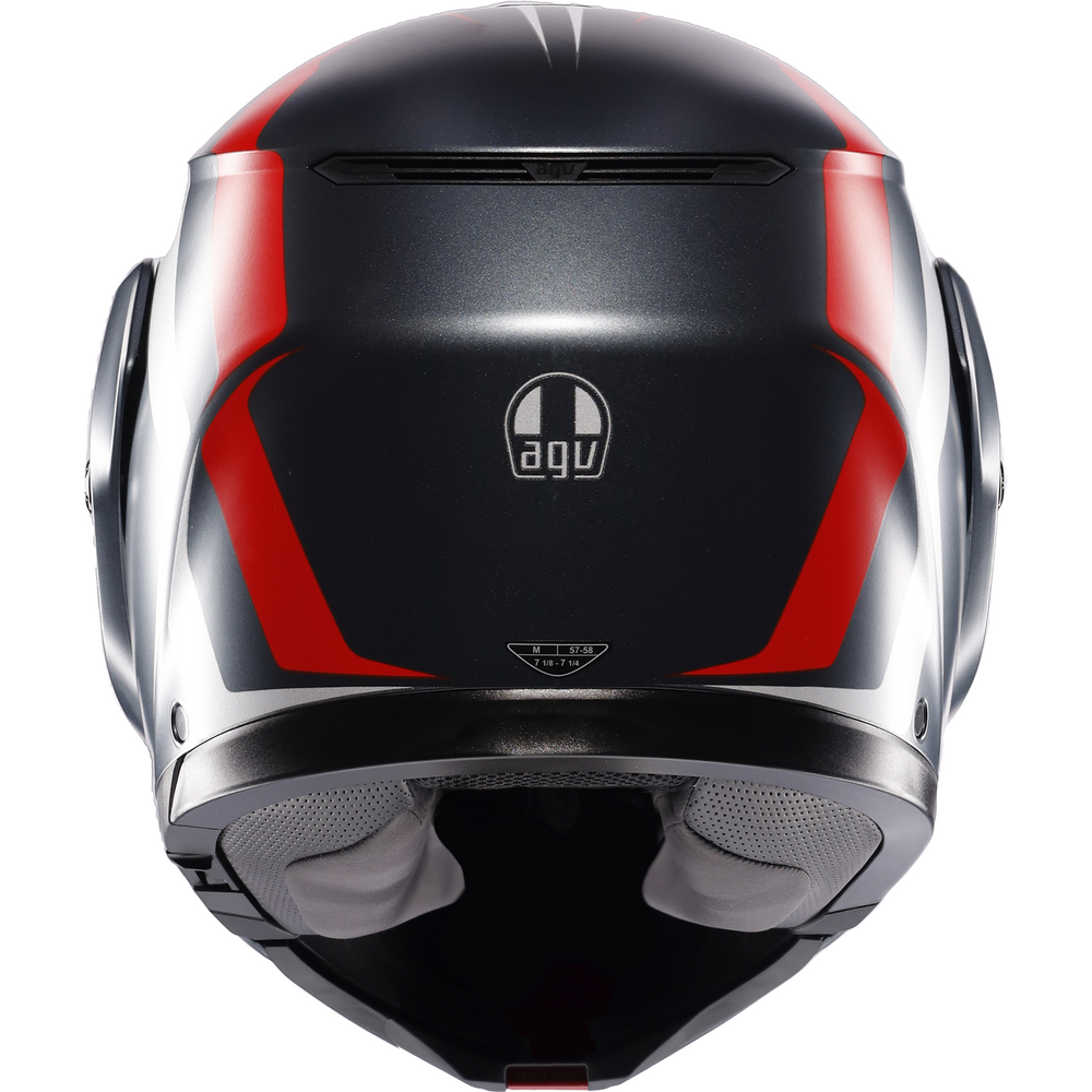AGV Streetmodular Resia Grey / Silver / Red