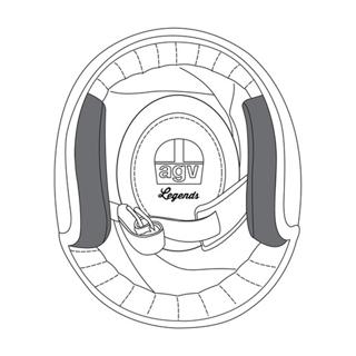 AGV X70 Premium Cheek Pads Black