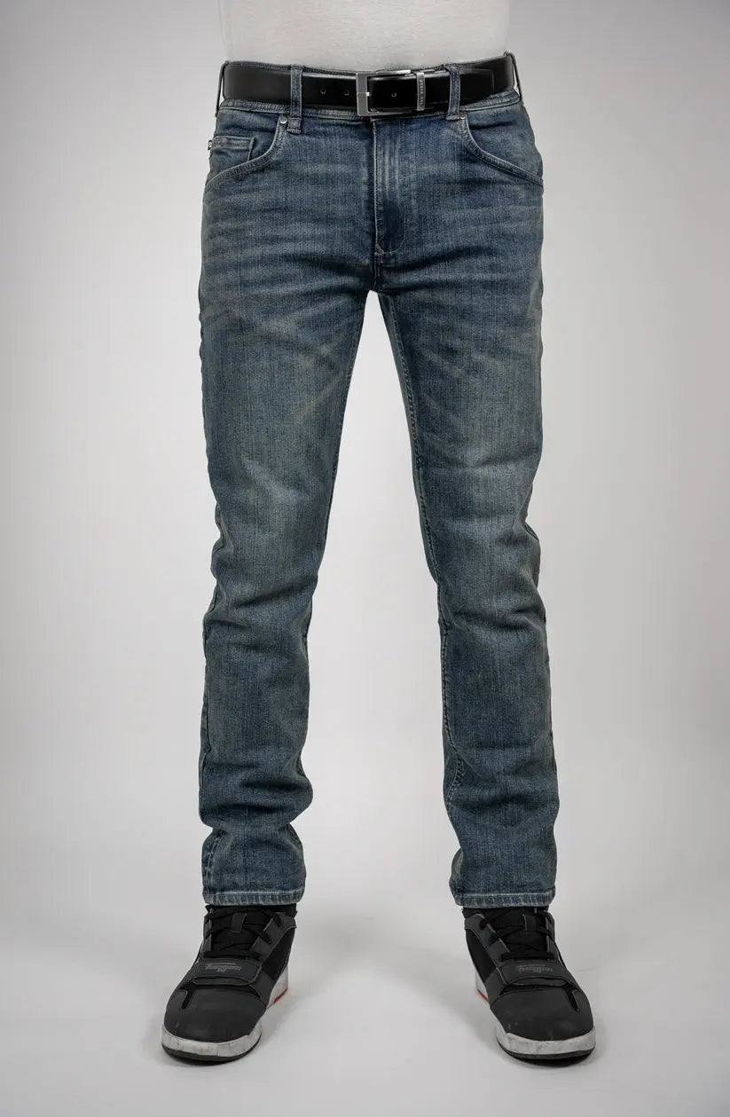 Bull-it Ajax Straight Fit Denim Jeans Steel Blue  - FREE UK Shipping, FREE 365 Day Returns | Moto Central