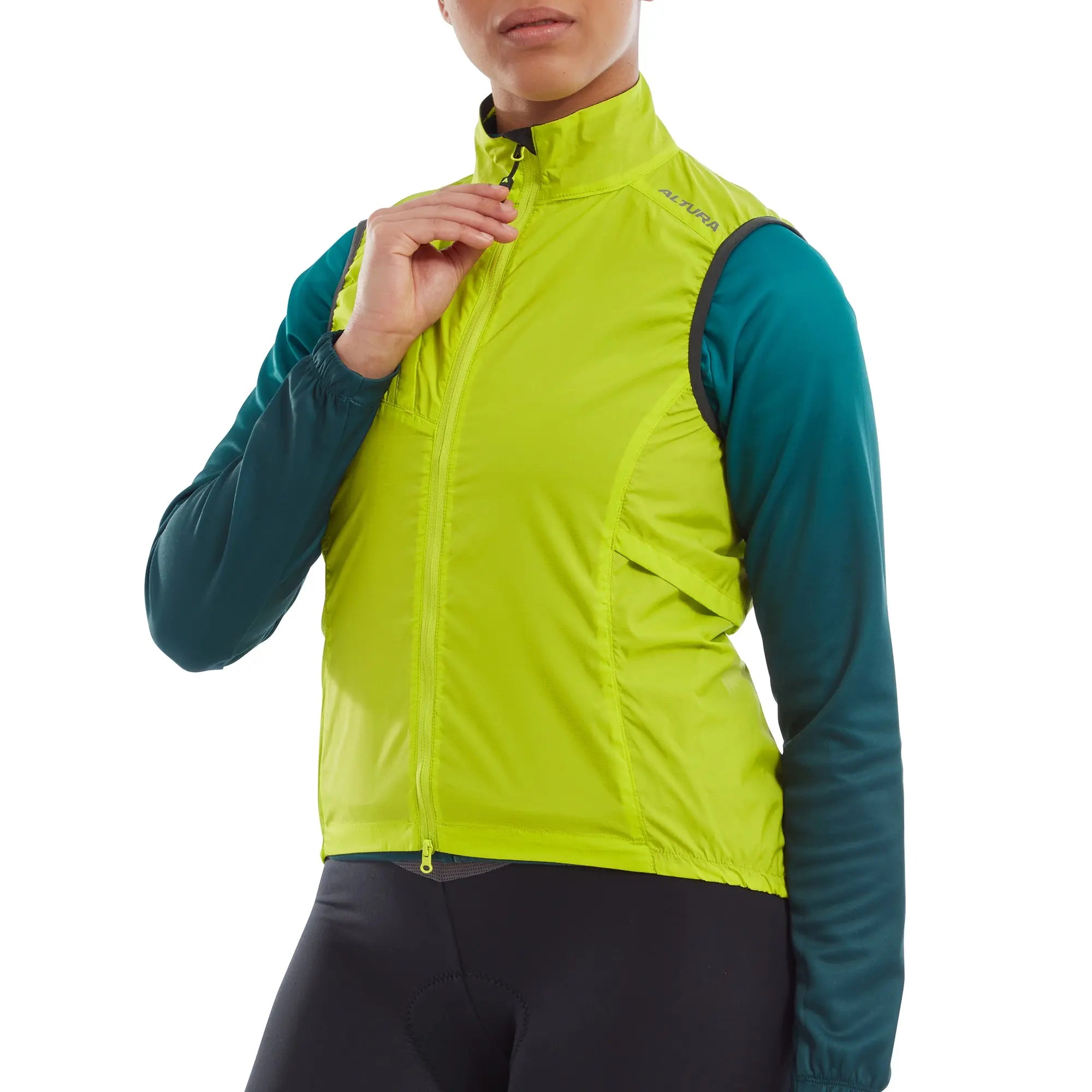 Altura Airstream Windproof Ladies Gilet Lime - FREE UK Shipping, FREE 365 Day Returns | Moto Central