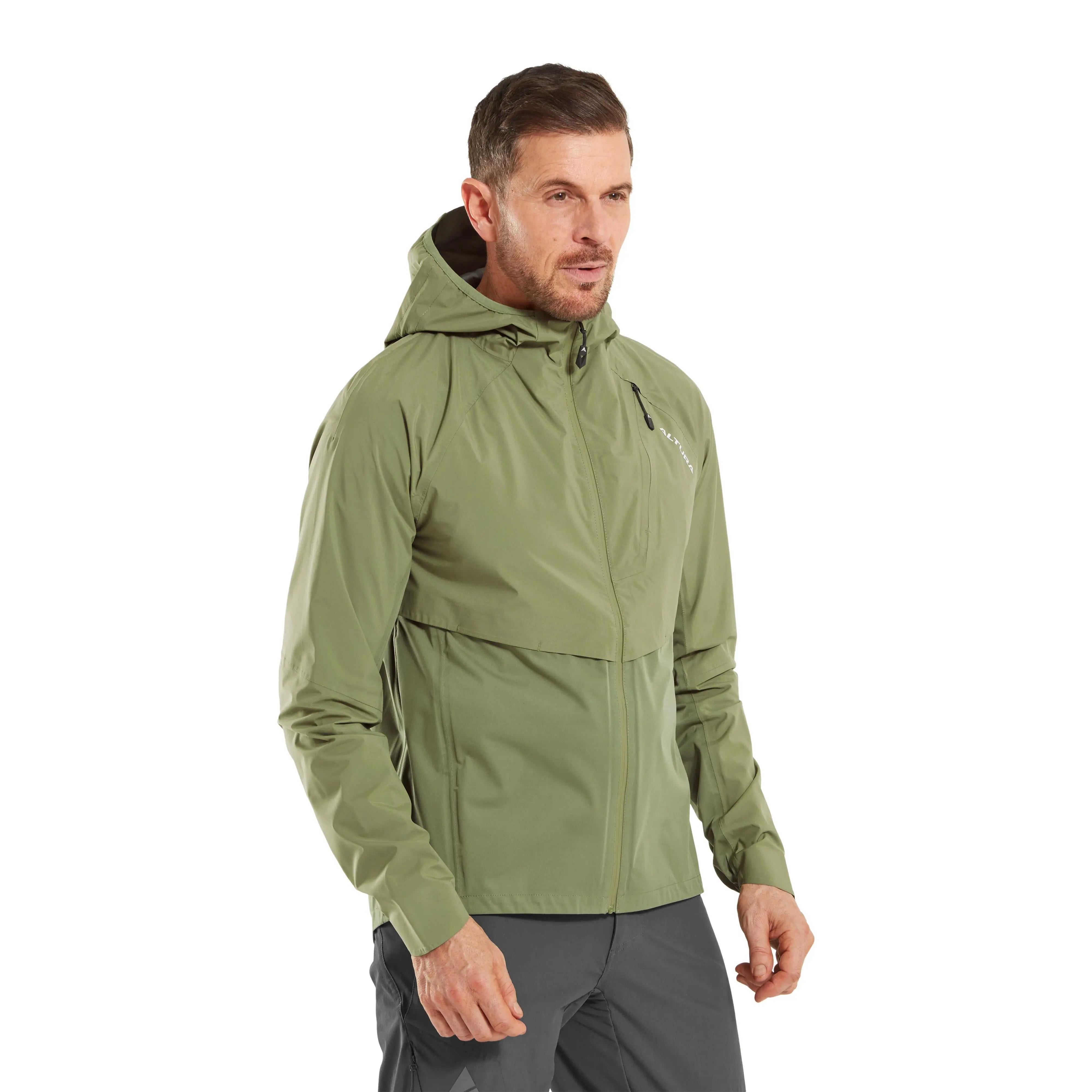 Altura Esker Waterproof Packable Jacket Olive - FREE UK Shipping, FREE 365 Day Returns | Moto Central
