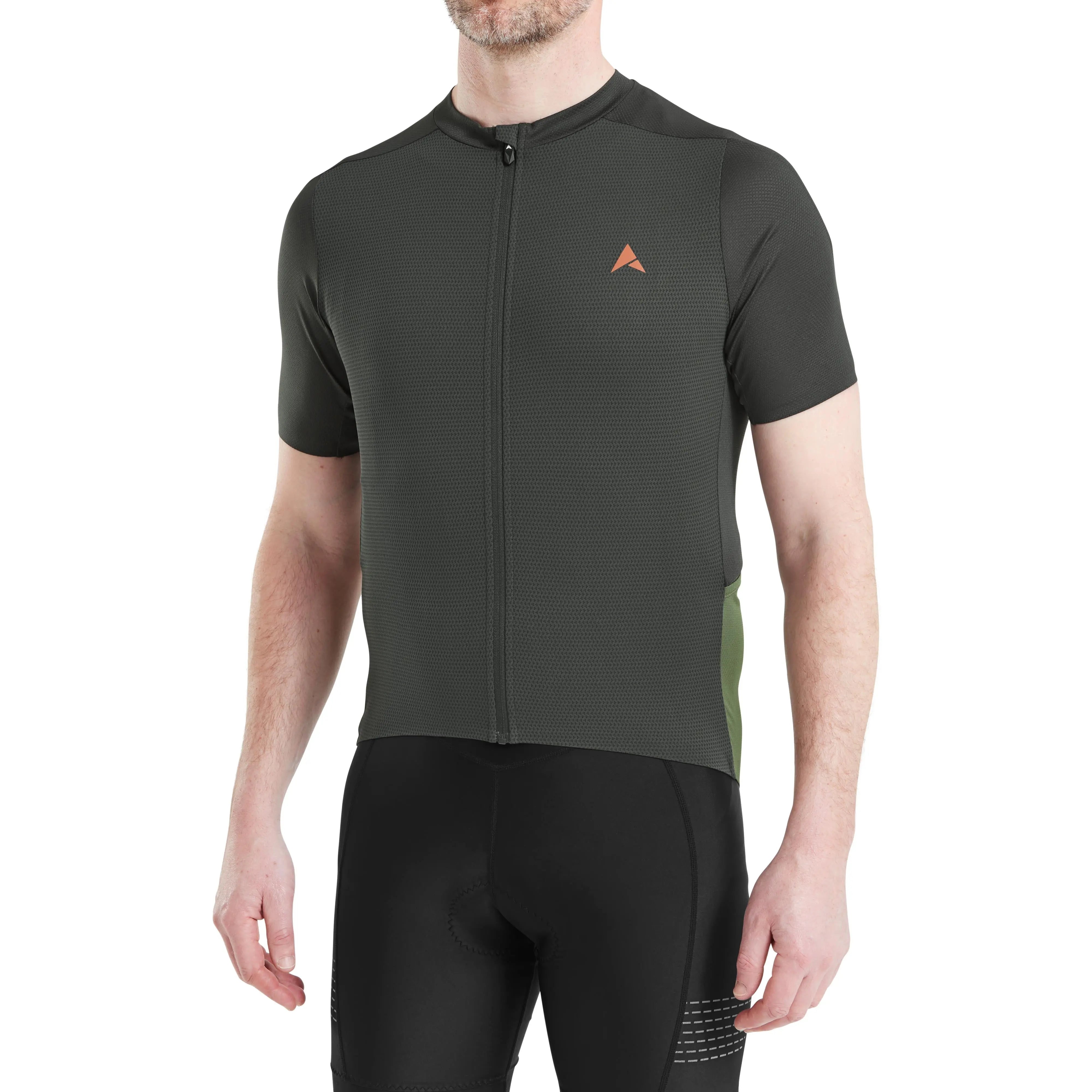 Altura Endurance Short Sleeves Cycling Jersey SS24 Carbon / Olive - FREE UK Shipping, FREE 365 Day Returns | Moto Central