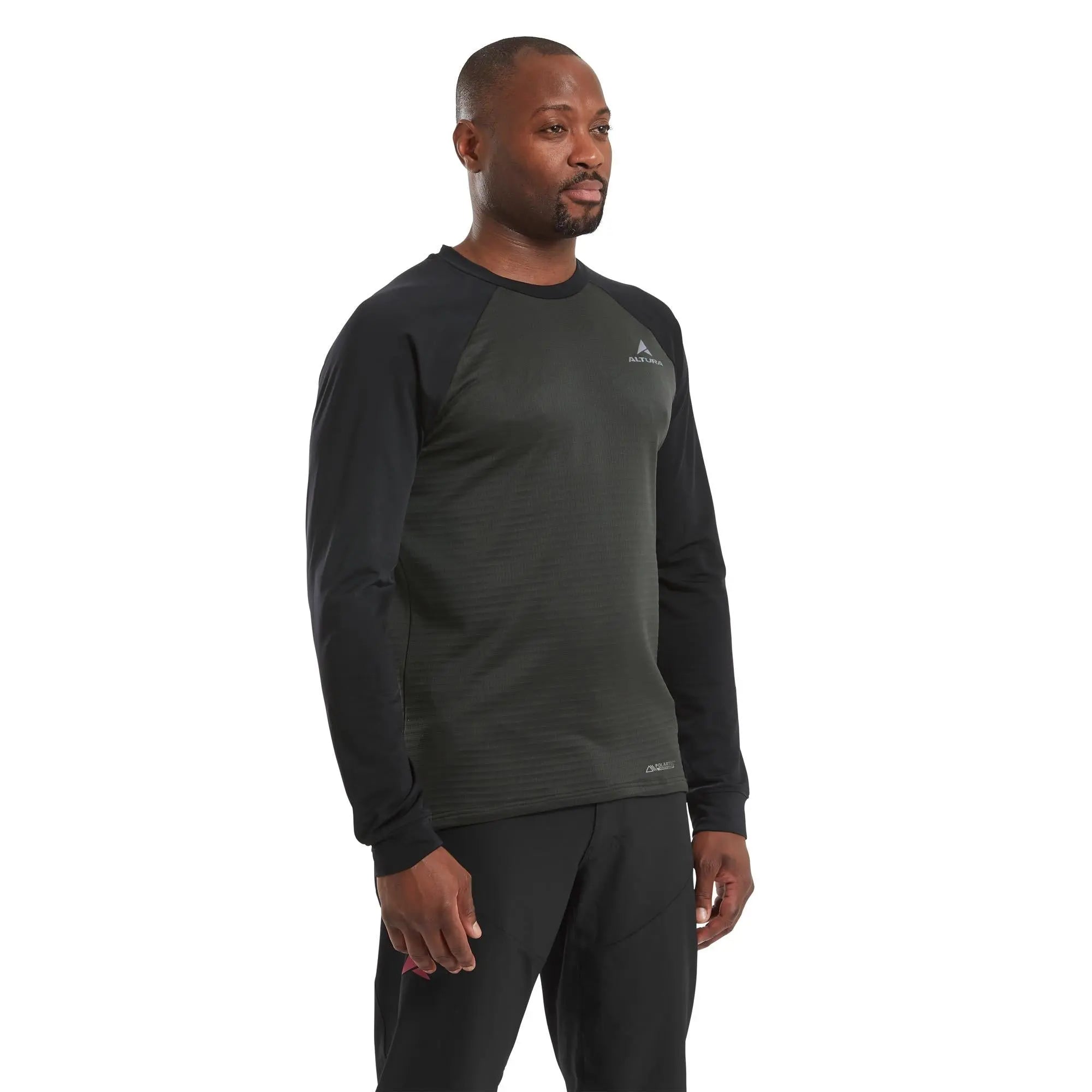 Altura Esker Polartec Long Sleeves Jersey Black / Black - FREE UK Shipping, FREE 365 Day Returns | Moto Central
