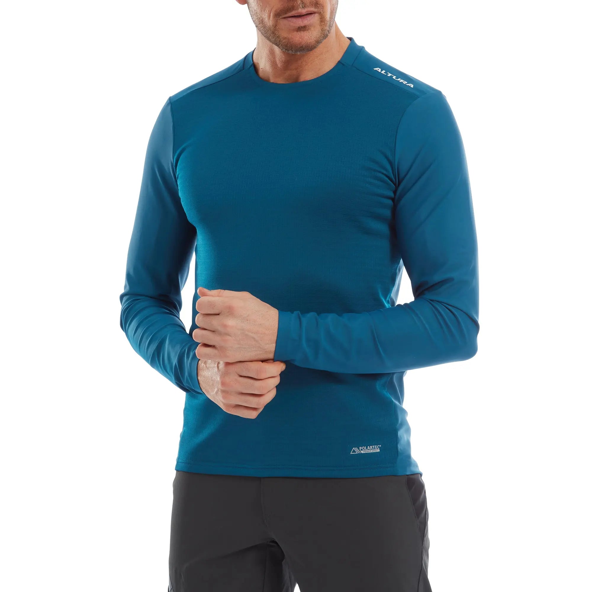 Altura Esker Polartec™ Long Sleeves Trail Jersey Navy - FREE UK Shipping, FREE 365 Day Returns | Moto Central