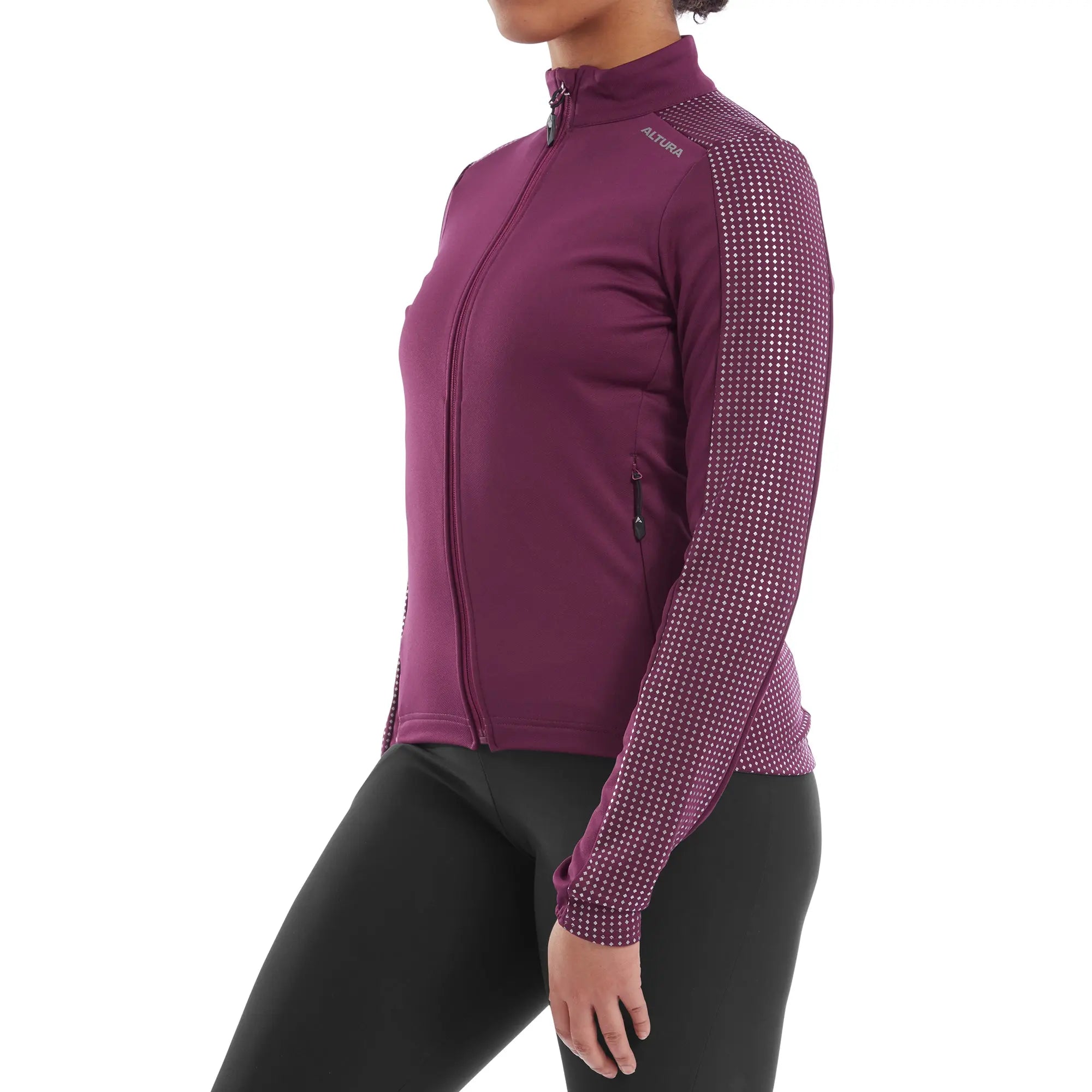 Altura Nightvision Long Sleeves Ladies Jersey Dark Pink - FREE UK Shipping, FREE 365 Day Returns | Moto Central