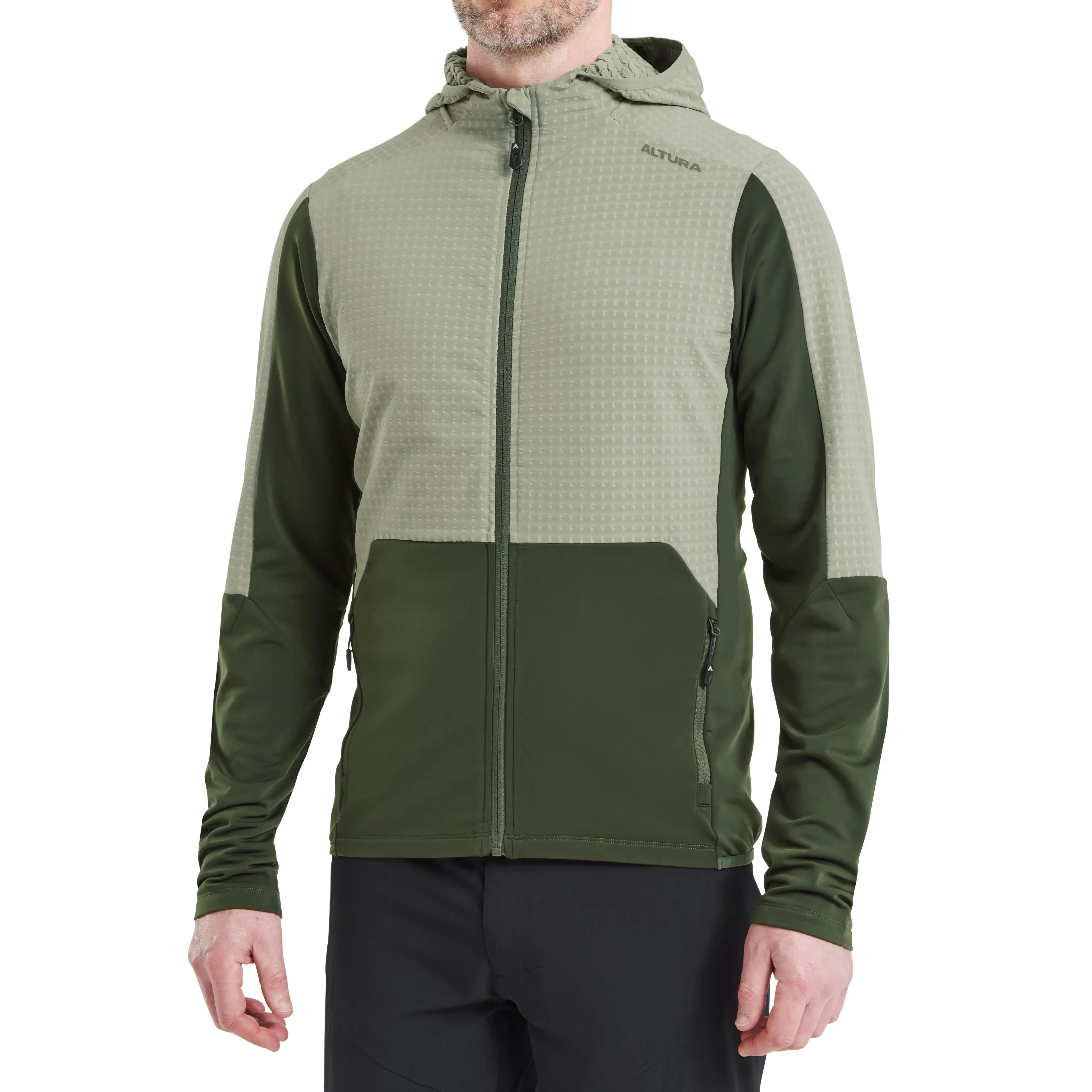 Altura Esker Cave Trail Hoodie Stone / Olive - FREE UK Shipping, FREE 365 Day Returns | Moto Central