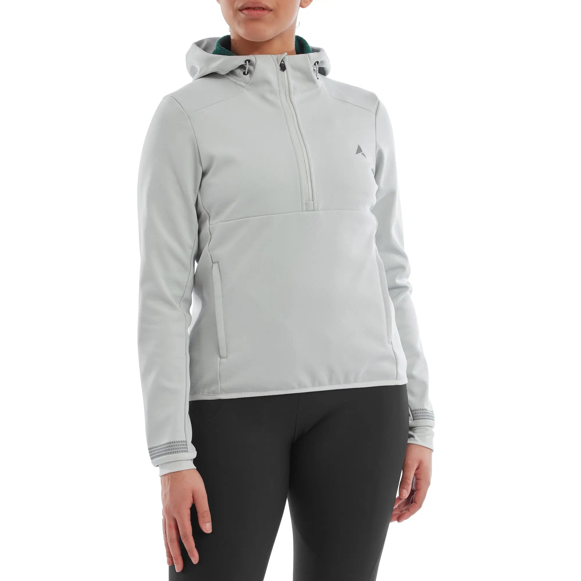 Altura Grid Half Zip Softshell Ladies Hoodie Light Grey - FREE UK Shipping, FREE 365 Day Returns | Moto Central